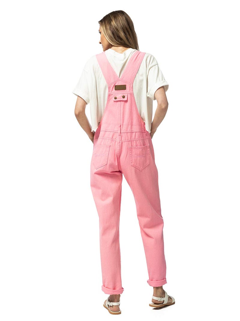 Anna-Kaci Womens Overalls Casual Vintage Loose Straight Leg Denim Bib Overalls Jean Jumpsuits Pink Large/X-Large - Image 2